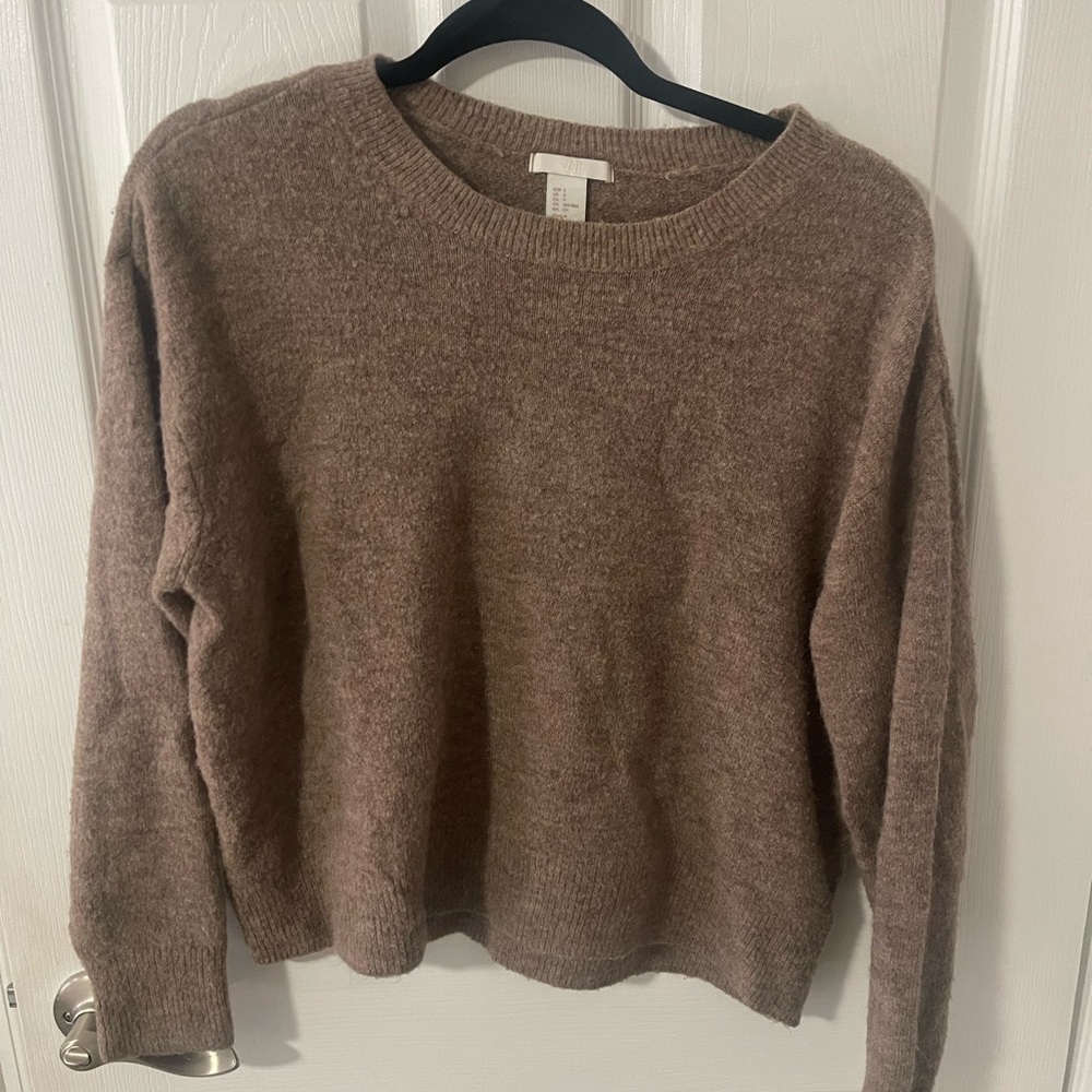H&M Soft Brown Crew Neck Sweater